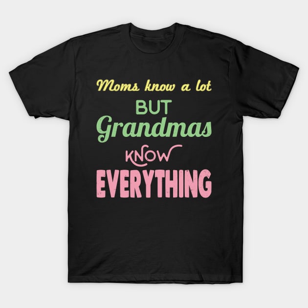 Mom's know a lot but grandmas know everything T-Shirt by jltsales